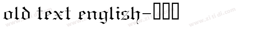 old text english字体转换